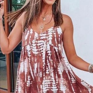 Baby doll tie dye dress